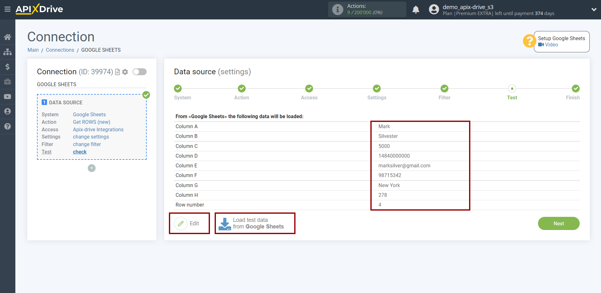 How to Connect Google Sheets as Data Source | Test data How to Connect Google Sheets as Data Source | Test data
