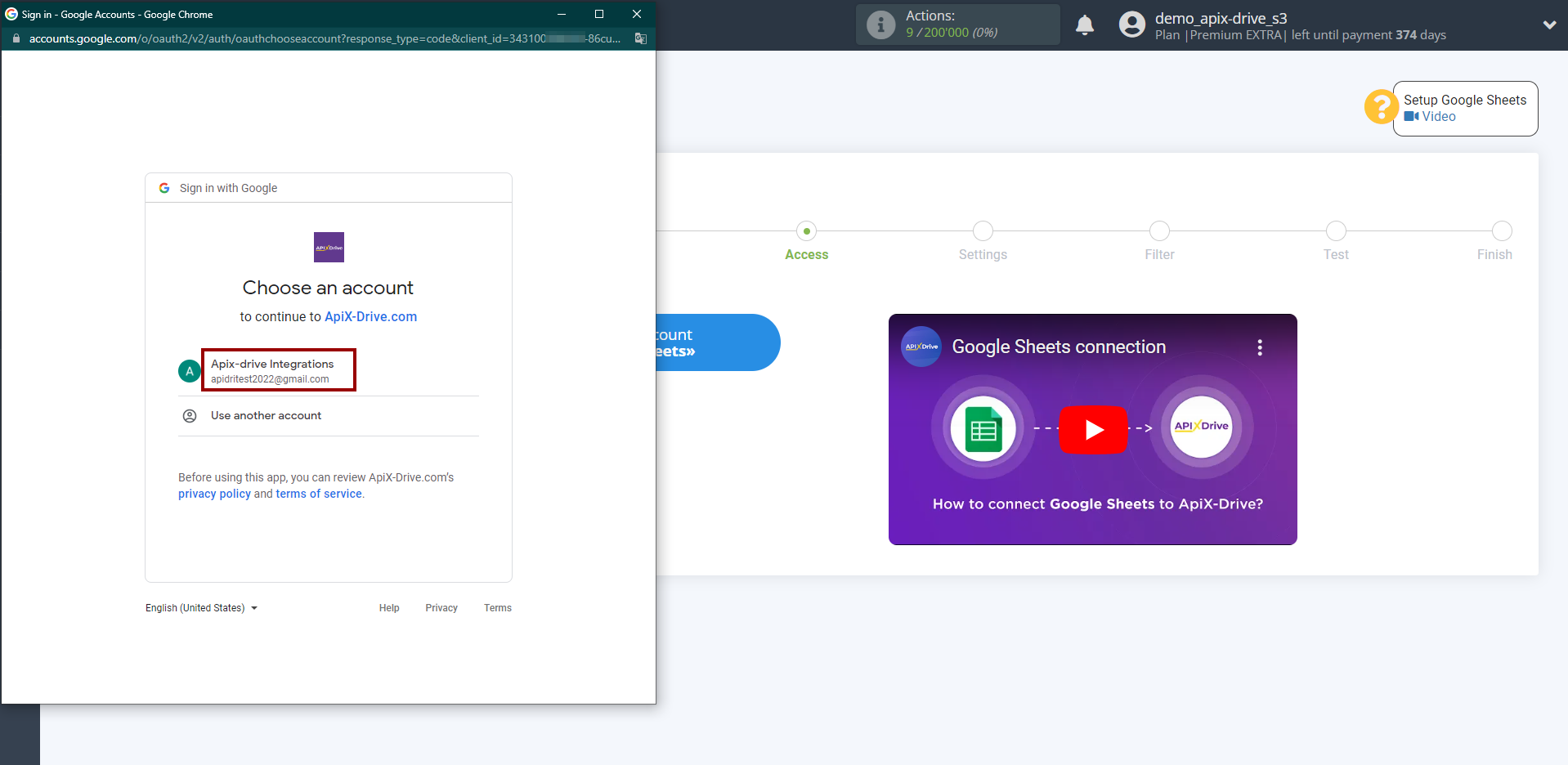 How to Connect Google Sheets as Data Source | Select a Google account to connect How to Connect Google Sheets as Data Source | Select a Google account to connect