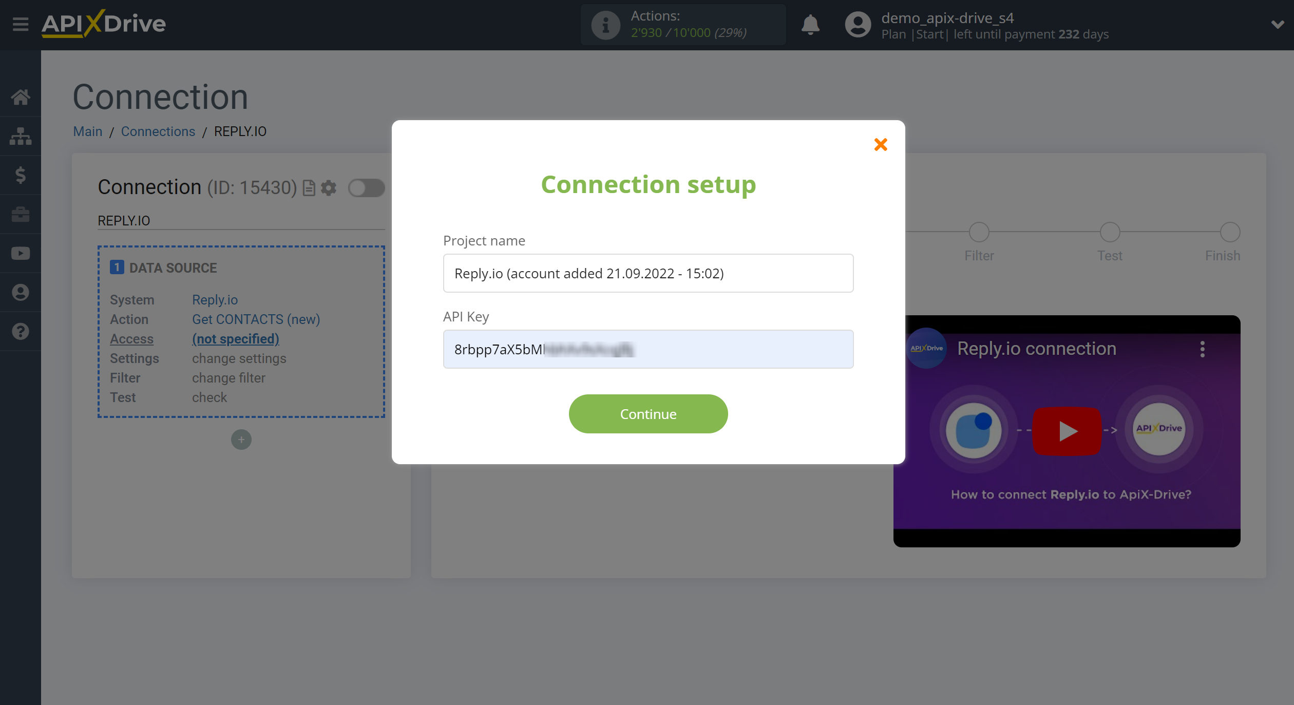 How to Connect Reply.io as Data Source | Account connection How to Connect Reply.io as Data Source | Account connection