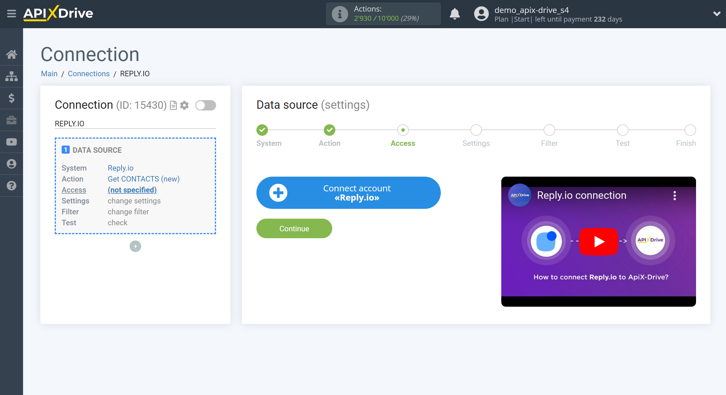 How to Connect Reply.io as Data Source | Account connection How to Connect Reply.io as Data Source | Account connection
