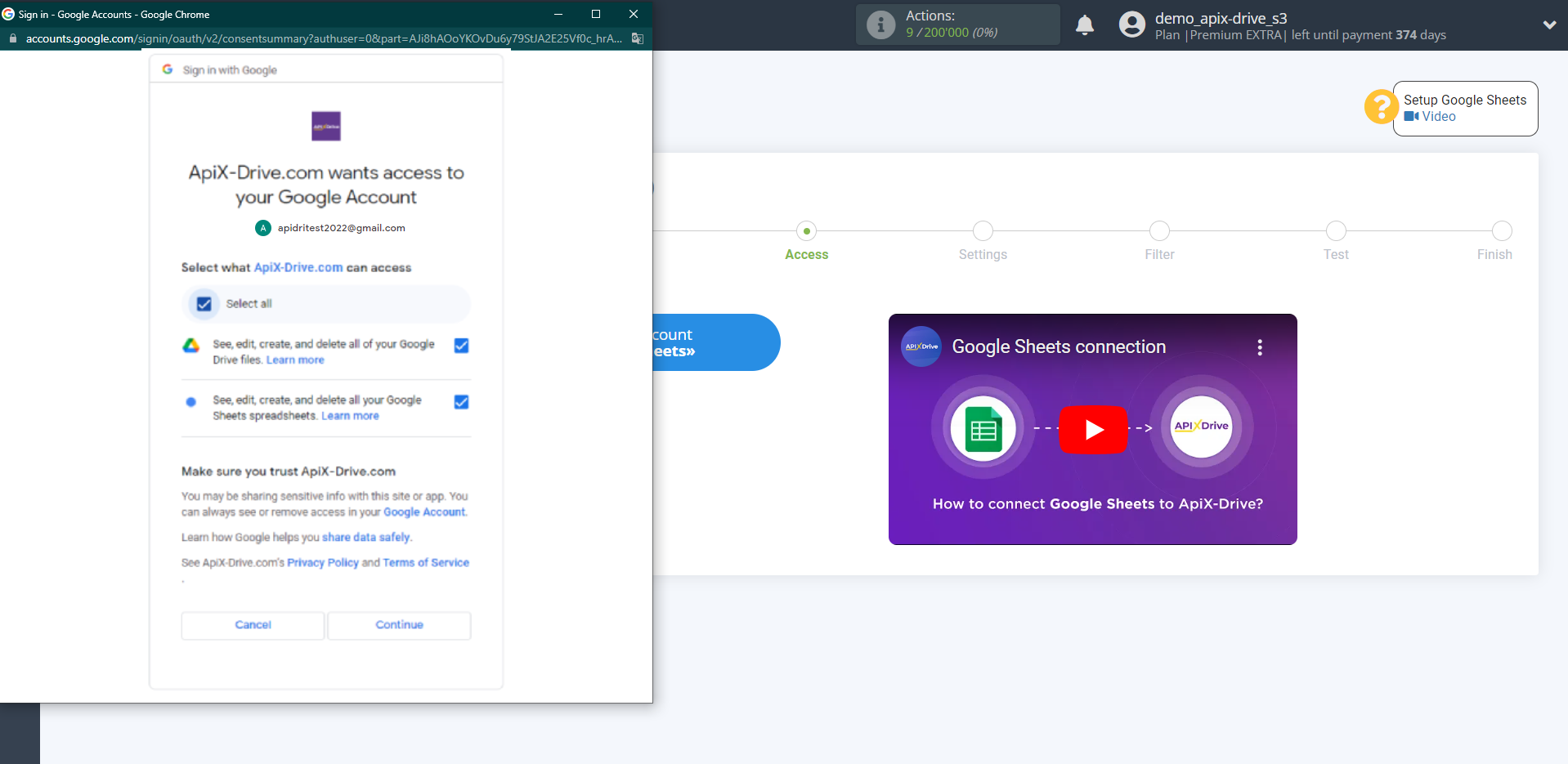 How to Connect Google Sheets as Data Source | Confirm sharing How to Connect Google Sheets as Data Source | Confirm sharing