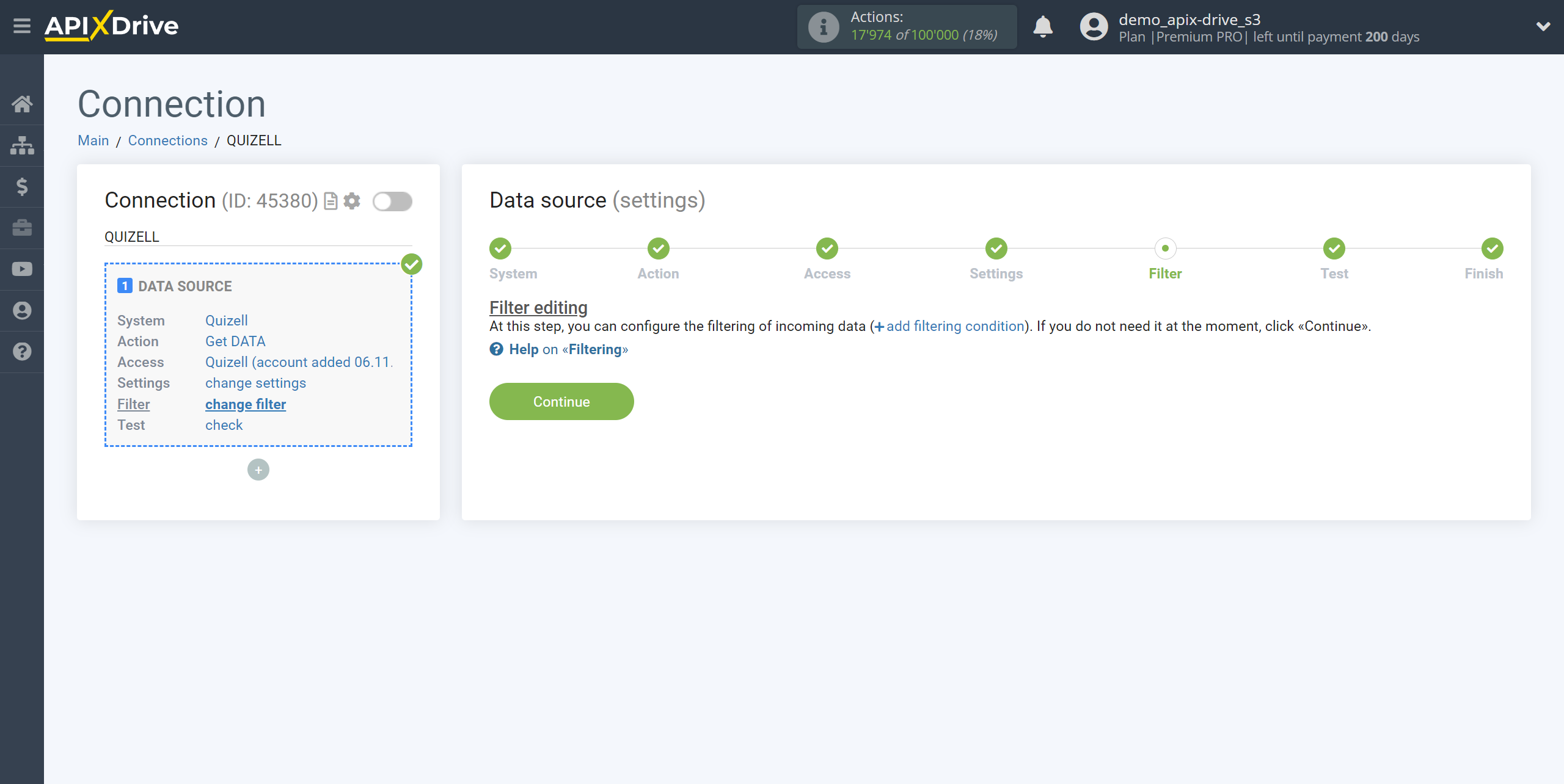 How to Connect Quizell as Data Source | Data Filter How to Connect Quizell as Data Source | Data Filter