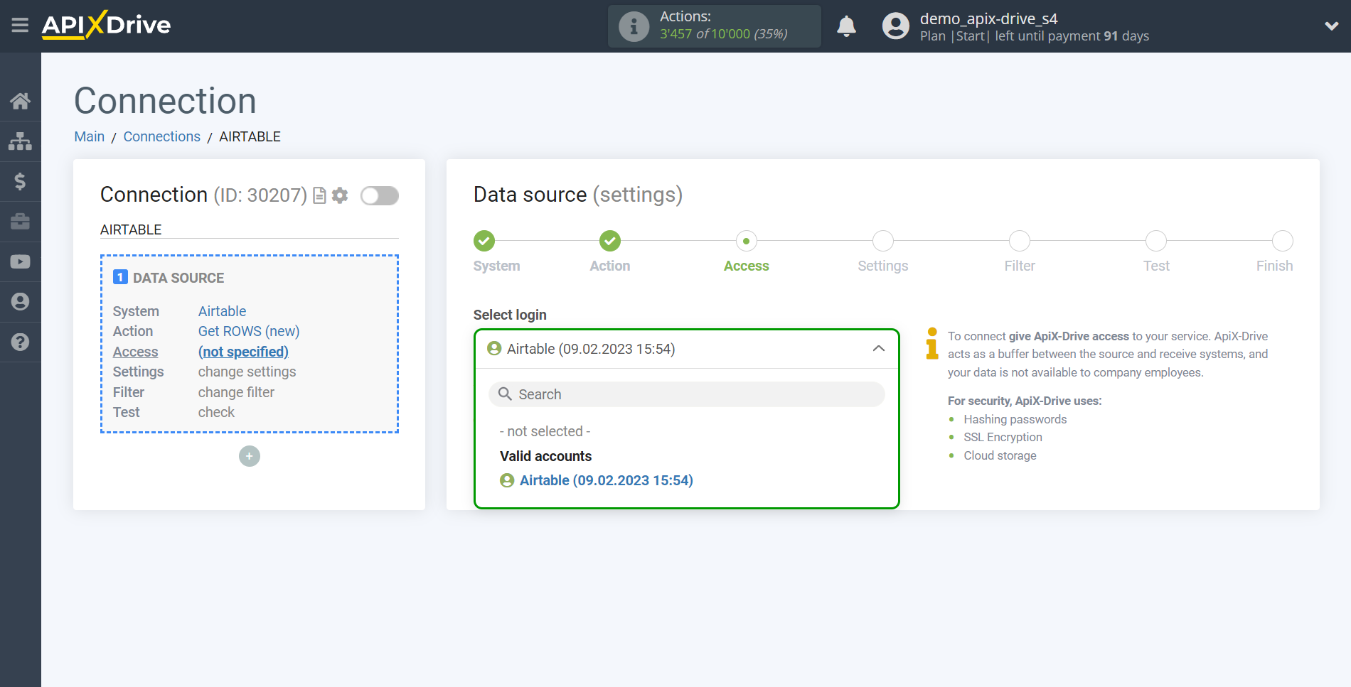 How to Connect AirTable as Data Source | Account selection How to Connect AirTable as Data Source | Account selection