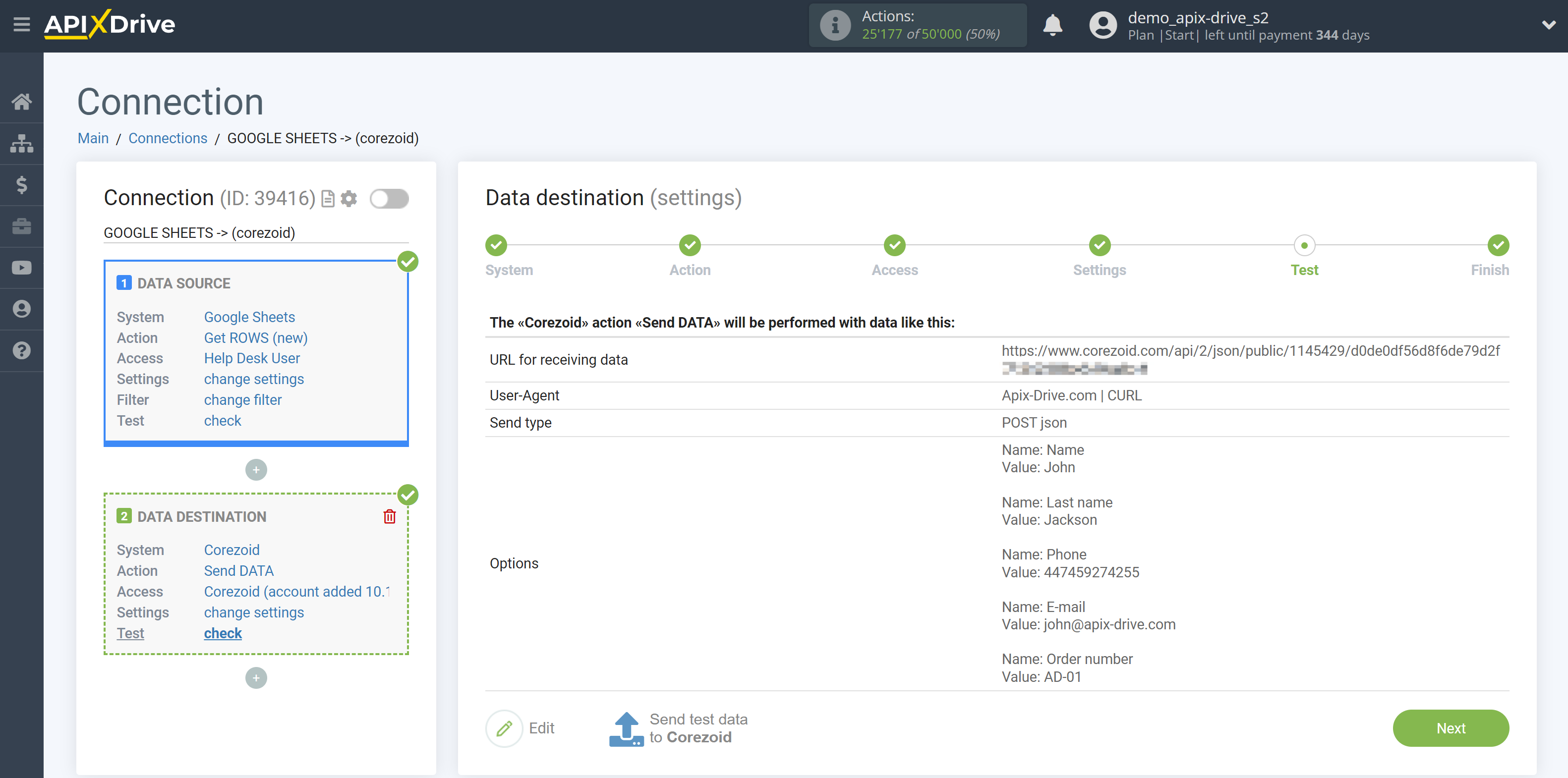 How to Connect Corezoid as Data Destination | Test Data How to Connect Corezoid as Data Destination | Test Data