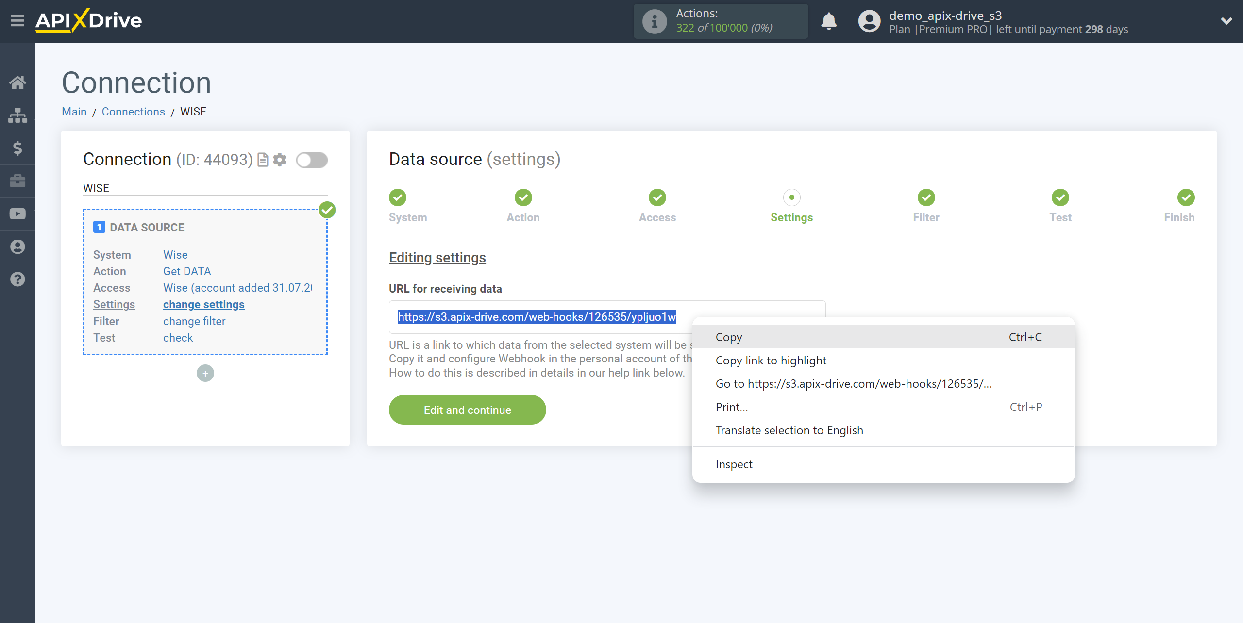 How to Connect Wise as Data Source | URL for receiving data How to Connect Wise as Data Source | URL for receiving data