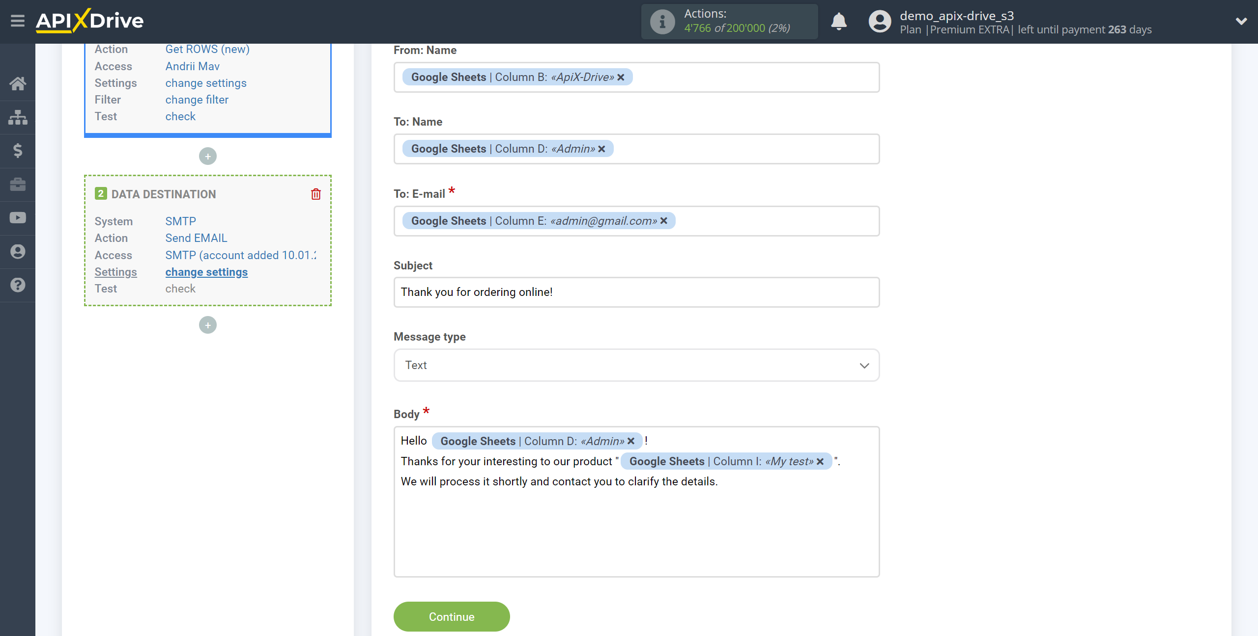 How to Connect SMTP as Data Destination | Assigning Fields How to Connect SMTP as Data Destination | Assigning Fields