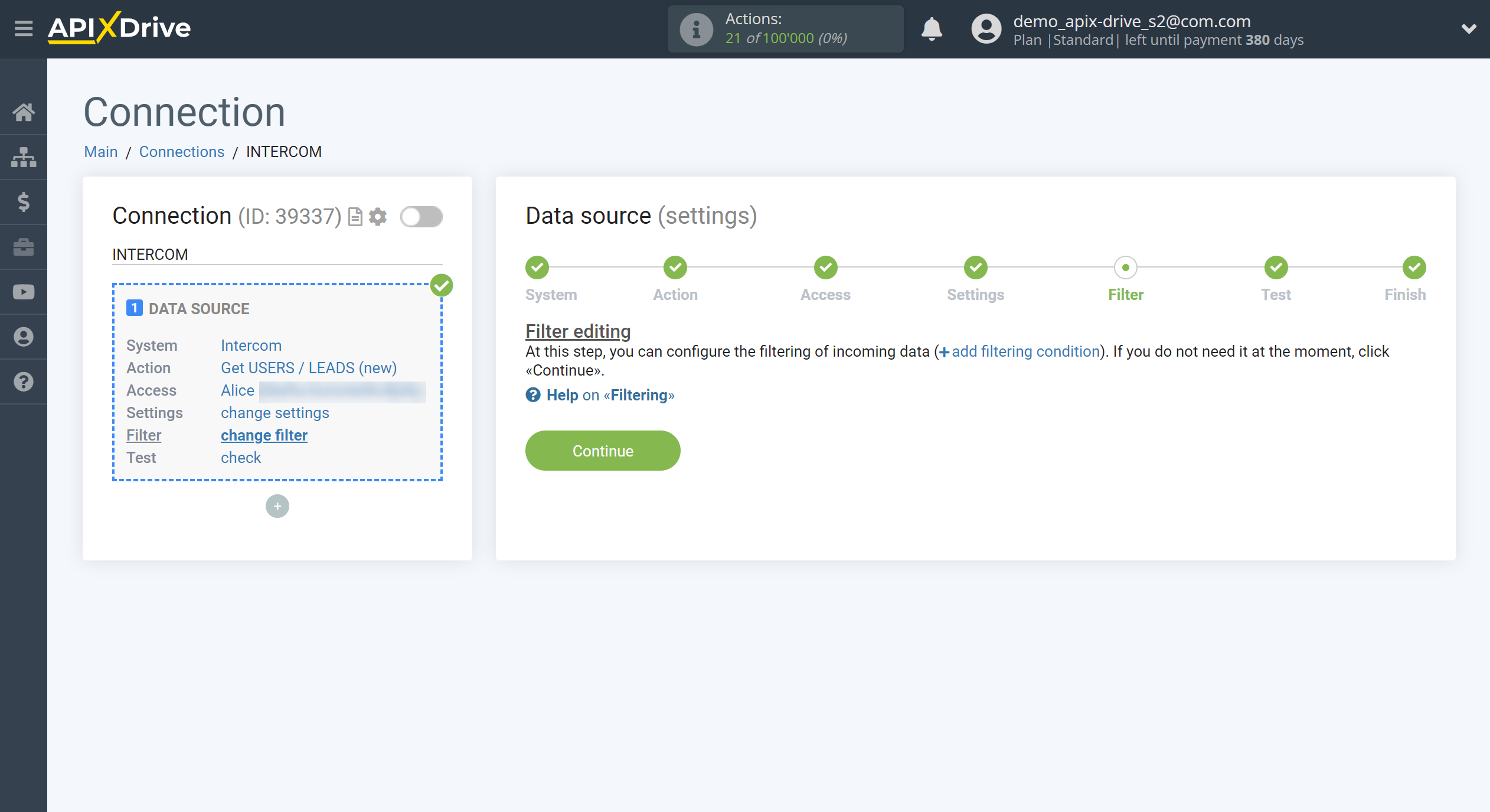 How to Connect Intercom as Data Source | Data filter How to Connect Intercom as Data Source | Data filter