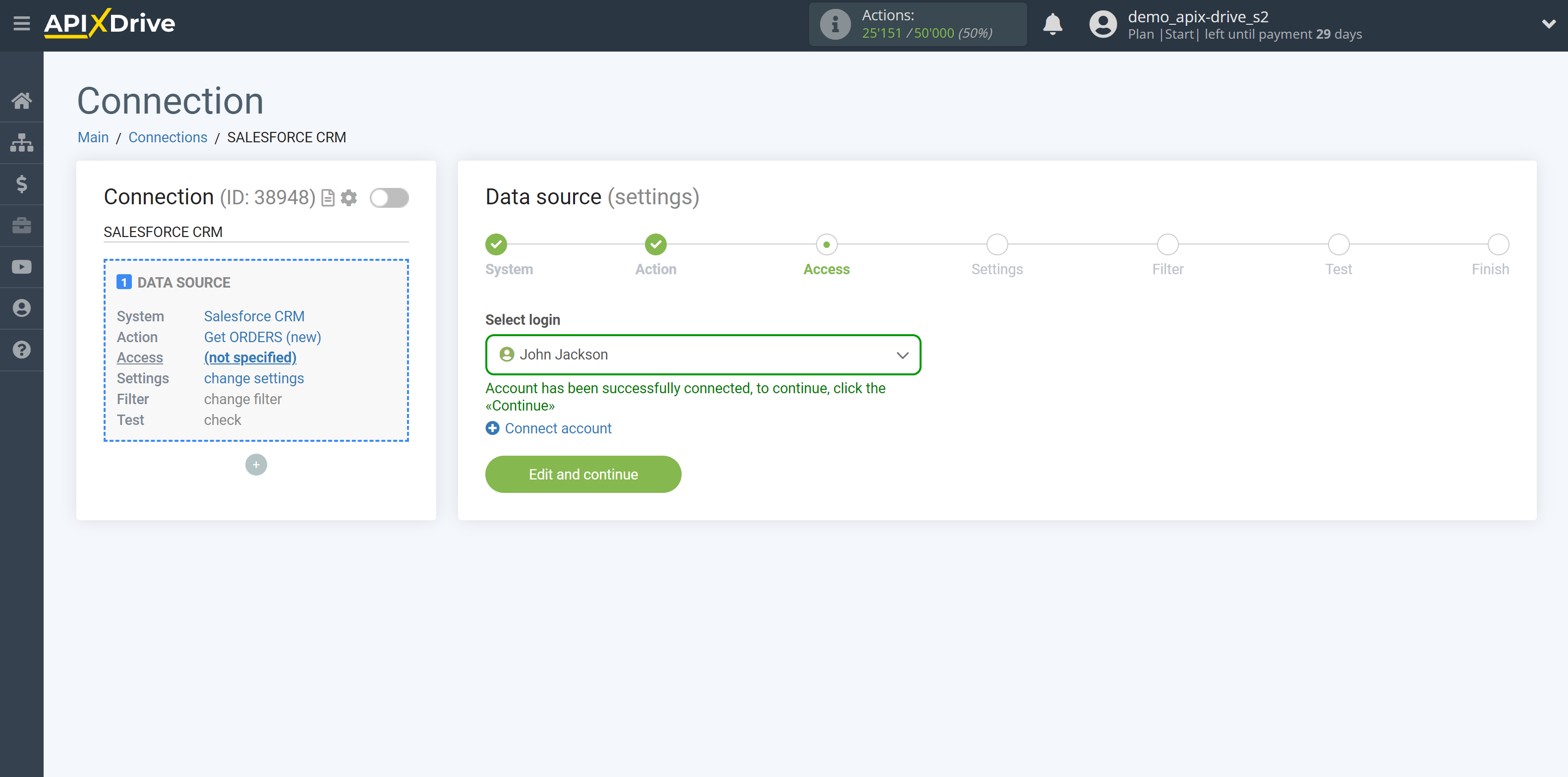 How to Connect Salesforce CRM as Data Source | Account selection How to Connect Salesforce CRM as Data Source | Account selection