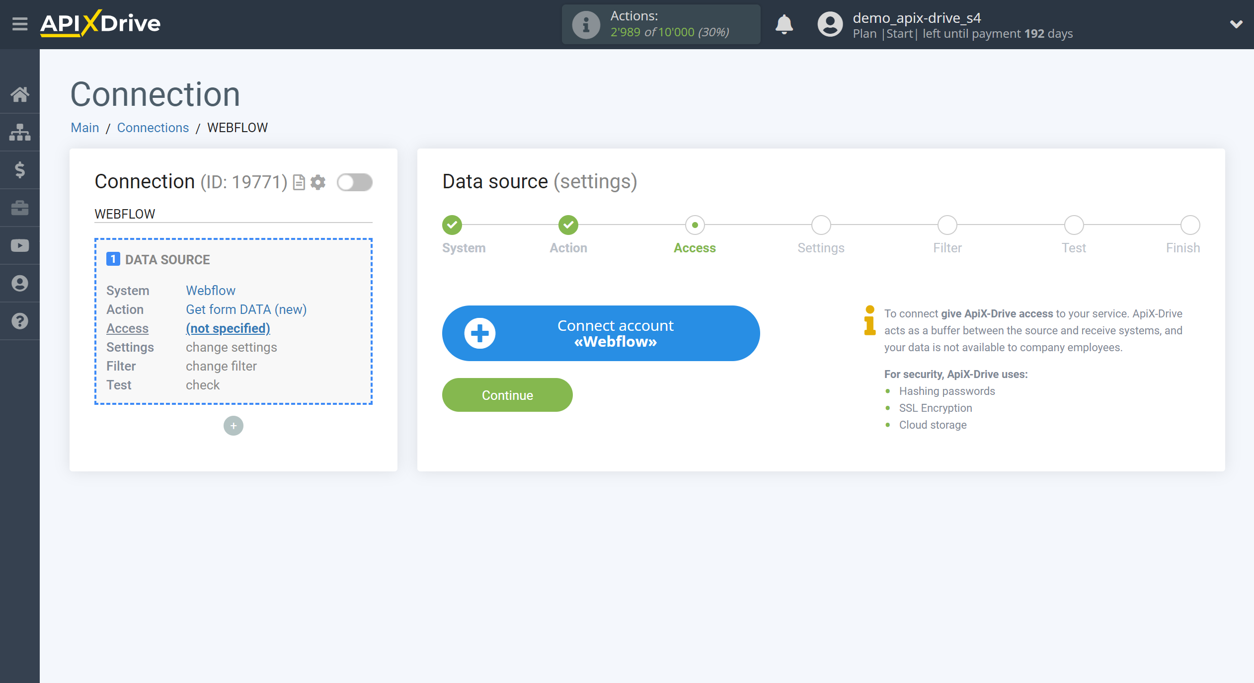 How to Connect Webflow as Data Source | Account connection How to Connect Webflow as Data Source | Account connection