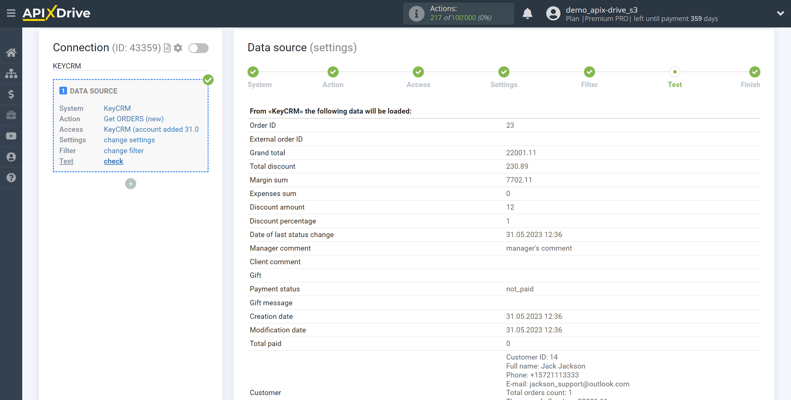 How to Connect KeyCRM as Data Source | Test data How to Connect KeyCRM as Data Source | Test data