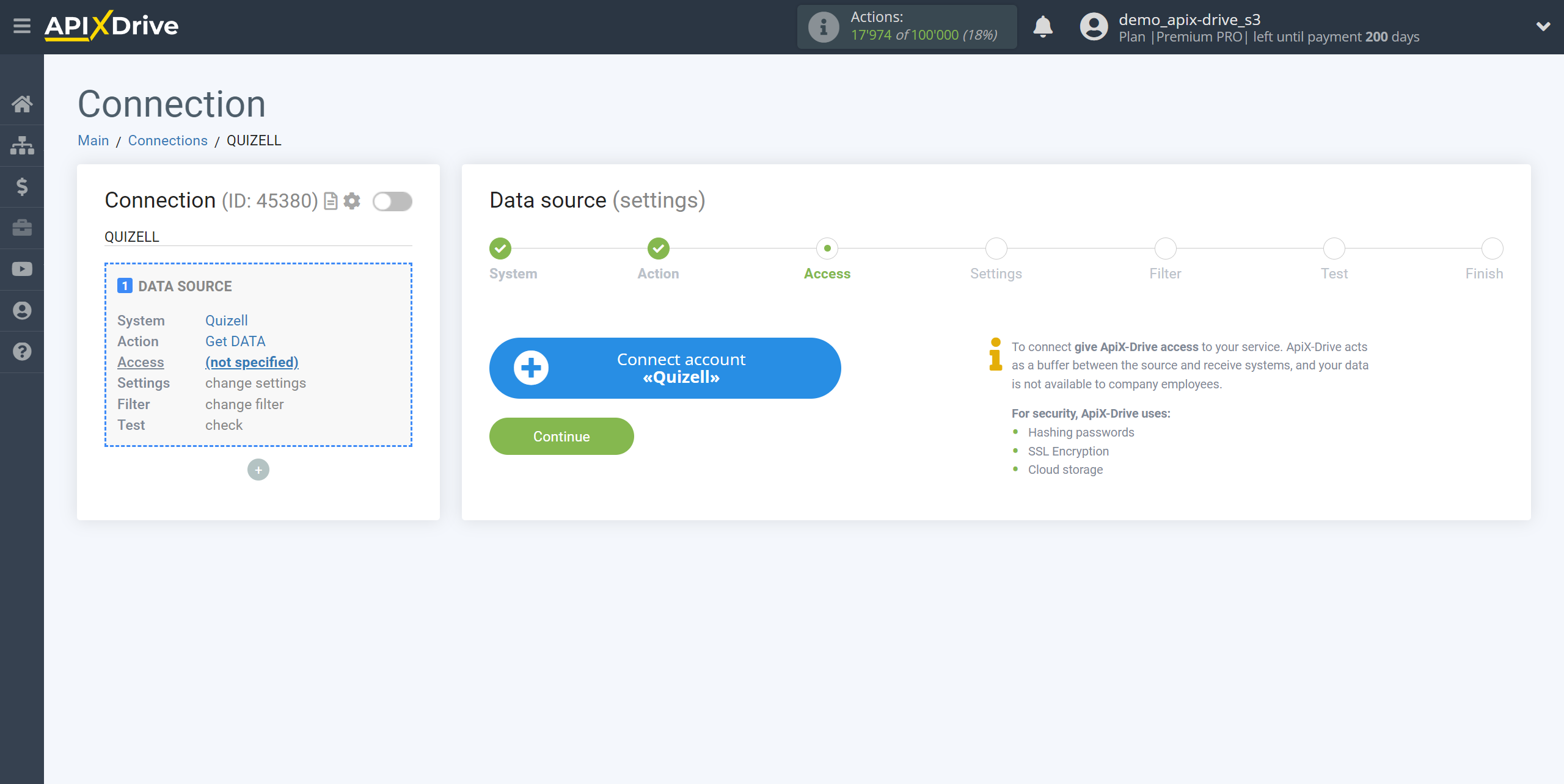 How to Connect Quizell as Data Source | Account connection How to Connect Quizell as Data Source | Account connection