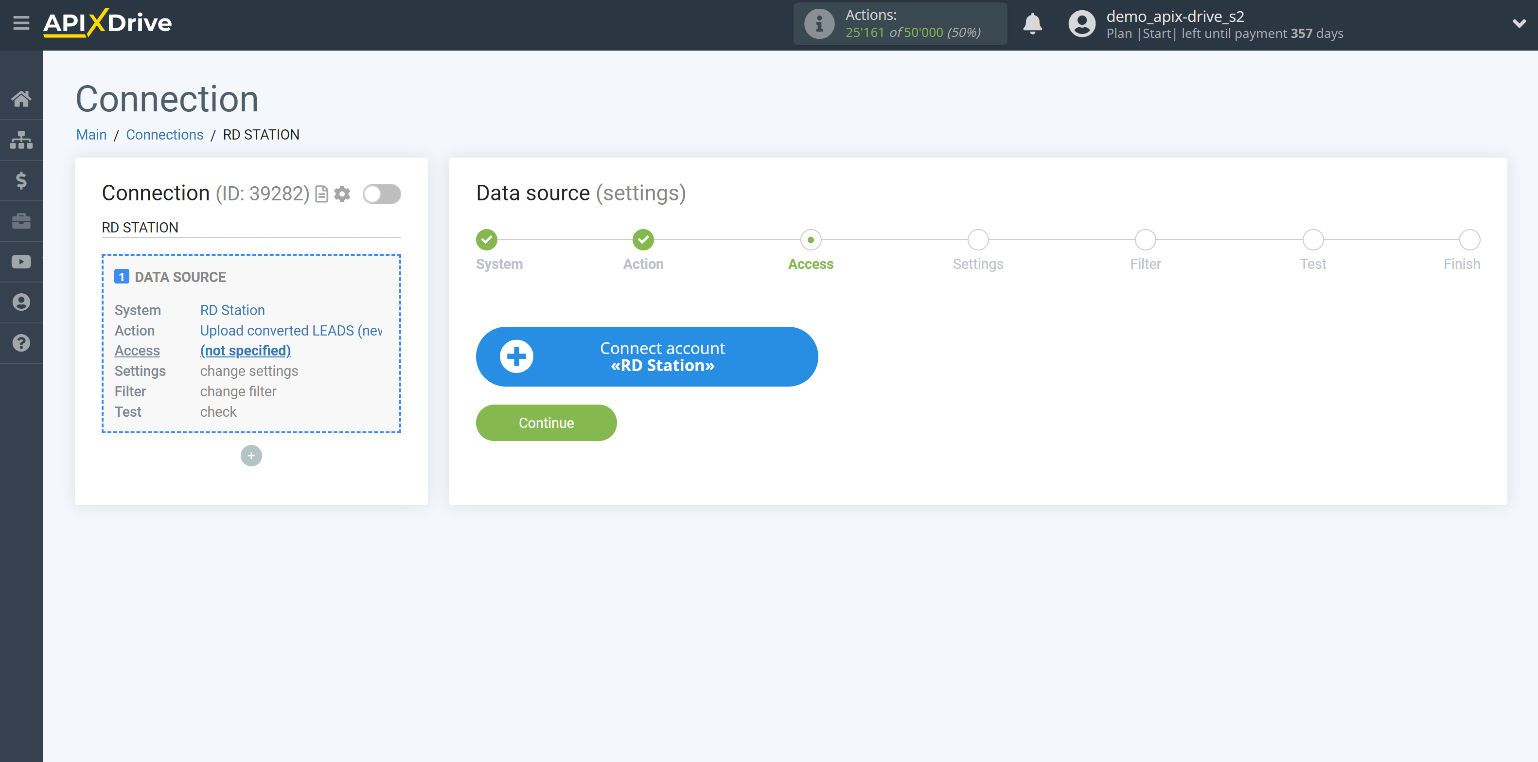 How to Connect RD Station as Data Source | Account connection How to Connect RD Station as Data Source | Account connection