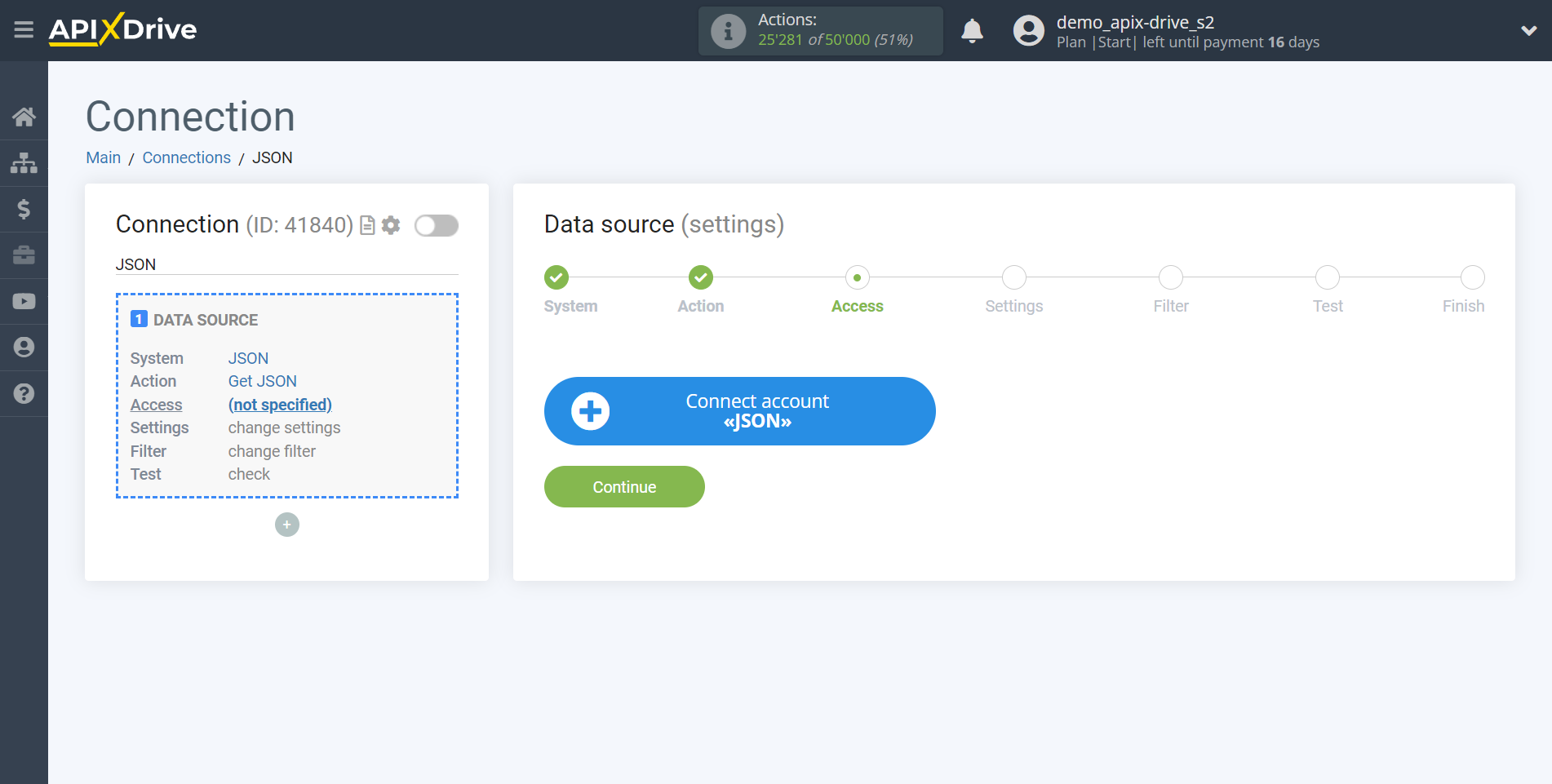 How to Connect JSON as Data Source | Connecting account How to Connect JSON as Data Source | Connecting account