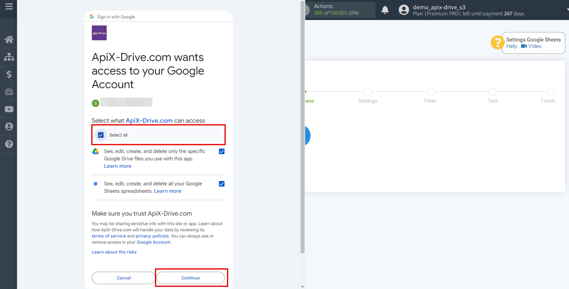 Setting up Drip Contact Search in Google Sheets | Select a Google account to connect Setting up Drip Contact Search in Google Sheets | Select a Google account to connect