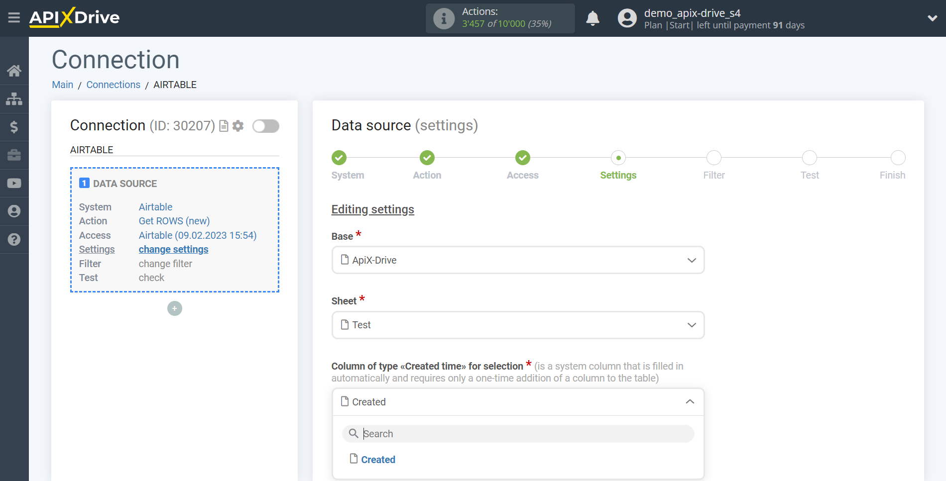 How to Connect AirTable as Data Source | Selecting the Created time column How to Connect AirTable as Data Source | Selecting the Created time column