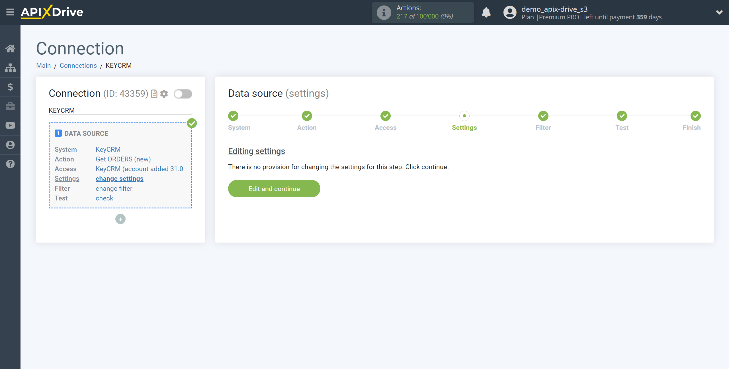 How to Connect KeyCRM as Data Source | Settings How to Connect KeyCRM as Data Source | Settings
