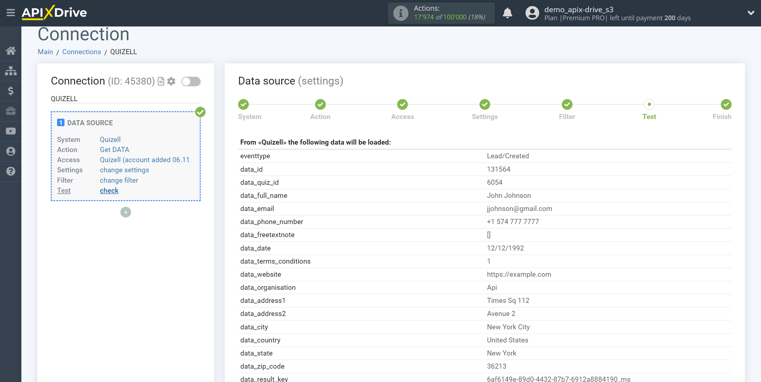 How to Connect Quizell as Data Source | Test data How to Connect Quizell as Data Source | Test data