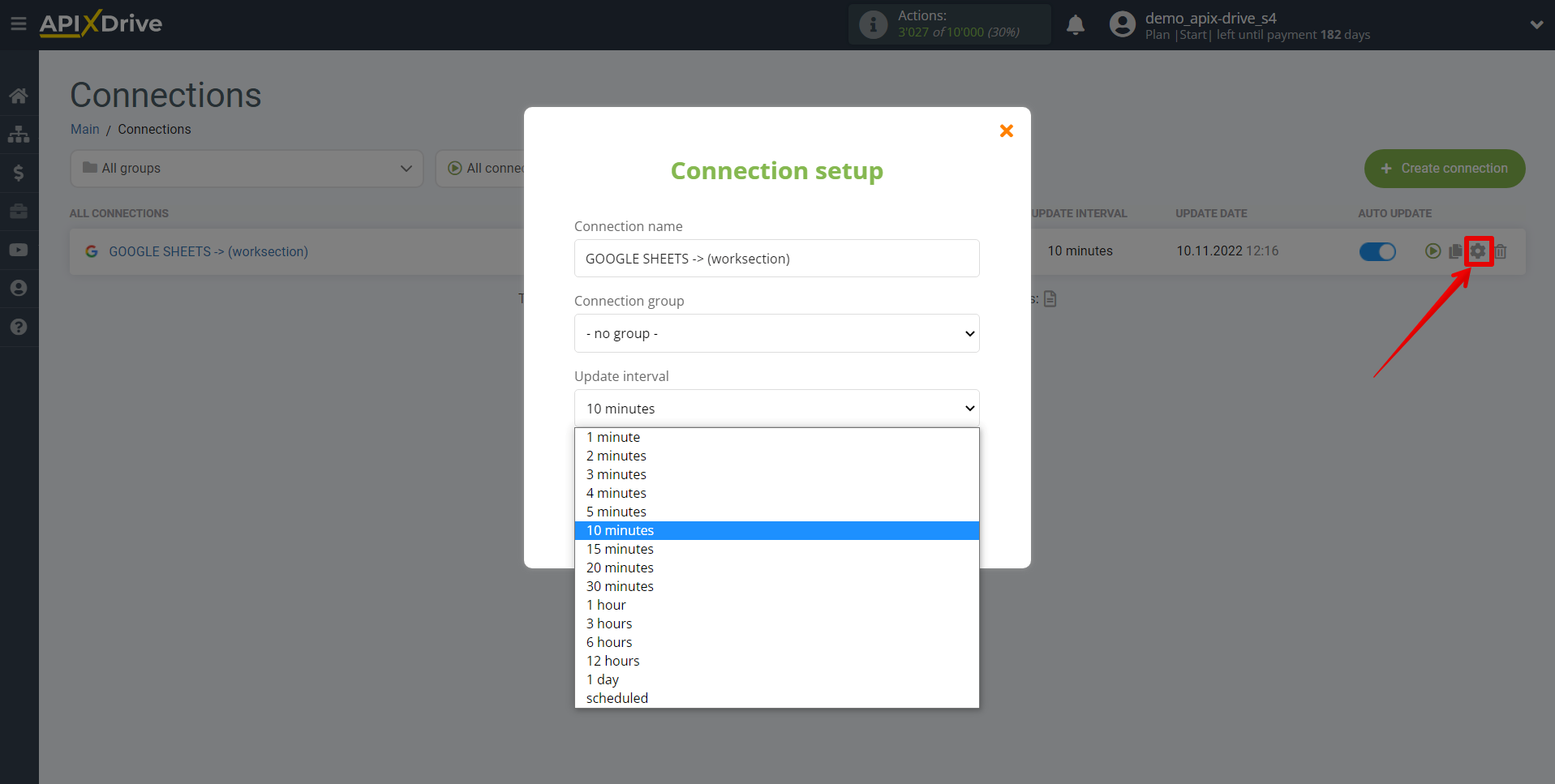 How to Connect Worksection as Data Destination | Update interval How to Connect Worksection as Data Destination | Update interval