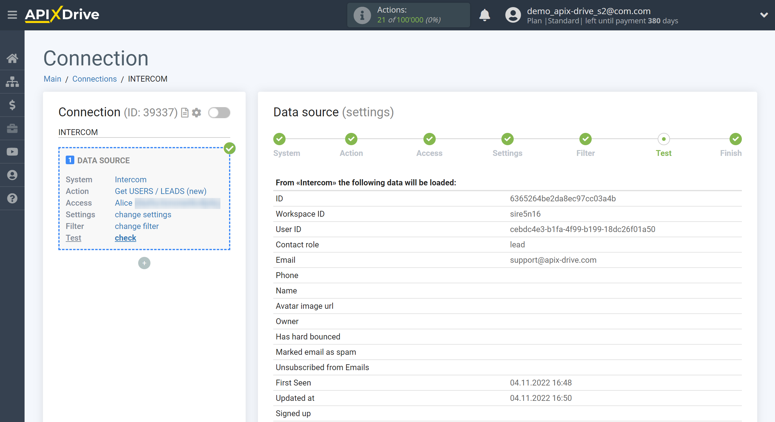 How to Connect Intercom as Data Source | Test data How to Connect Intercom as Data Source | Test data