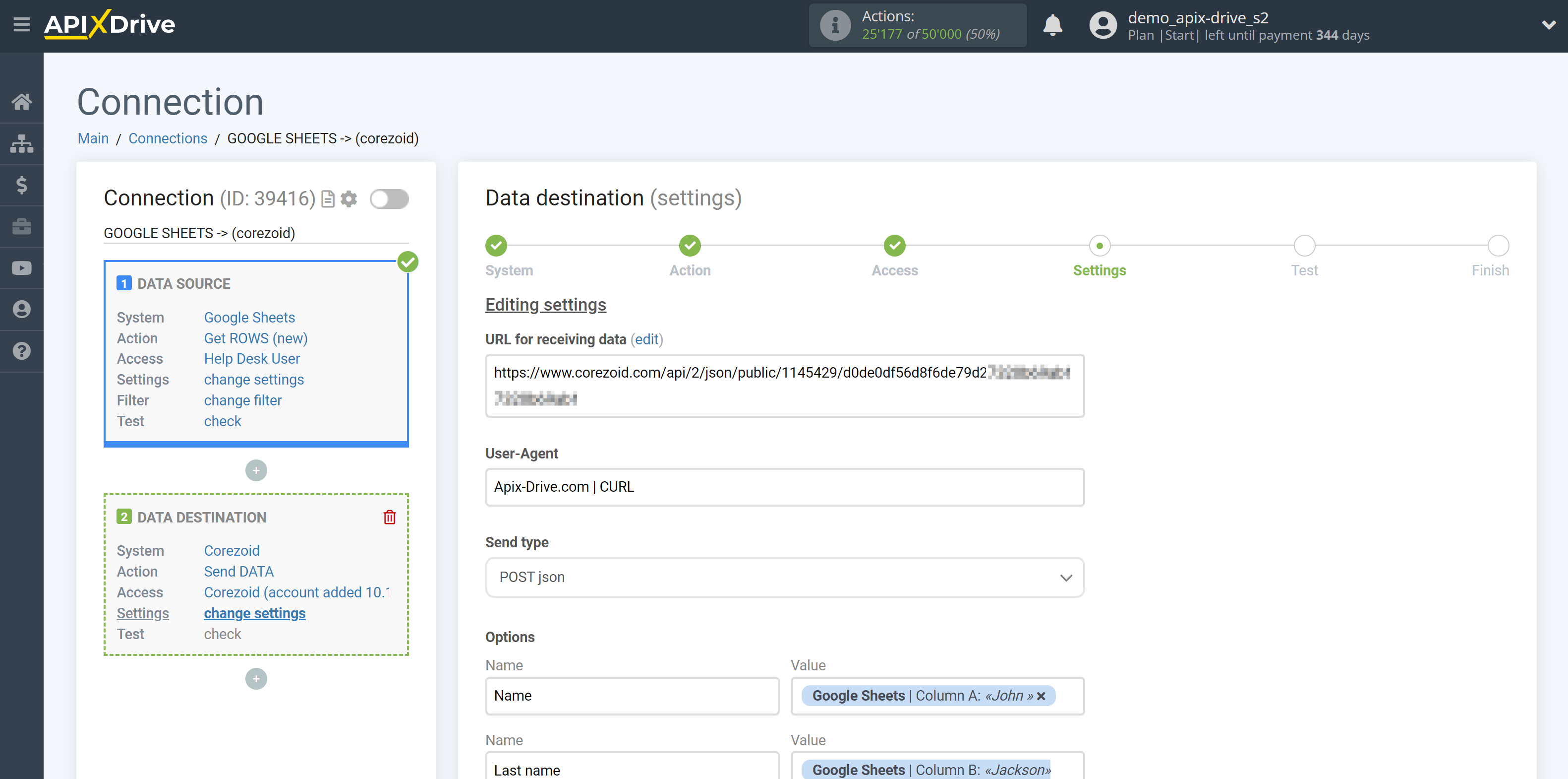 How to Connect Corezoid as Data Destination | Assigning Fields How to Connect Corezoid as Data Destination | Assigning Fields