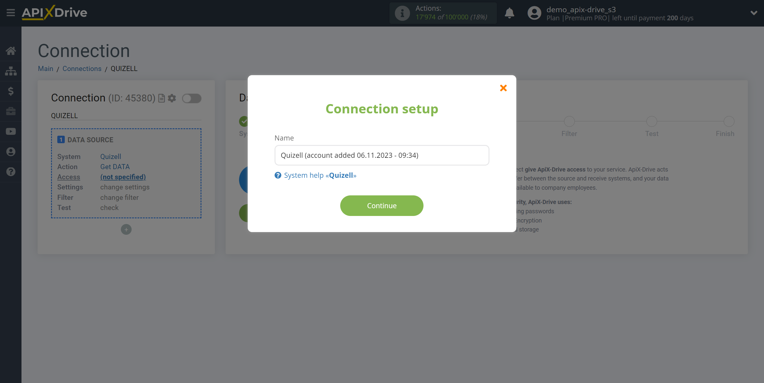 How to Connect Quizell as Data Source | Saving your account How to Connect Quizell as Data Source | Saving your account