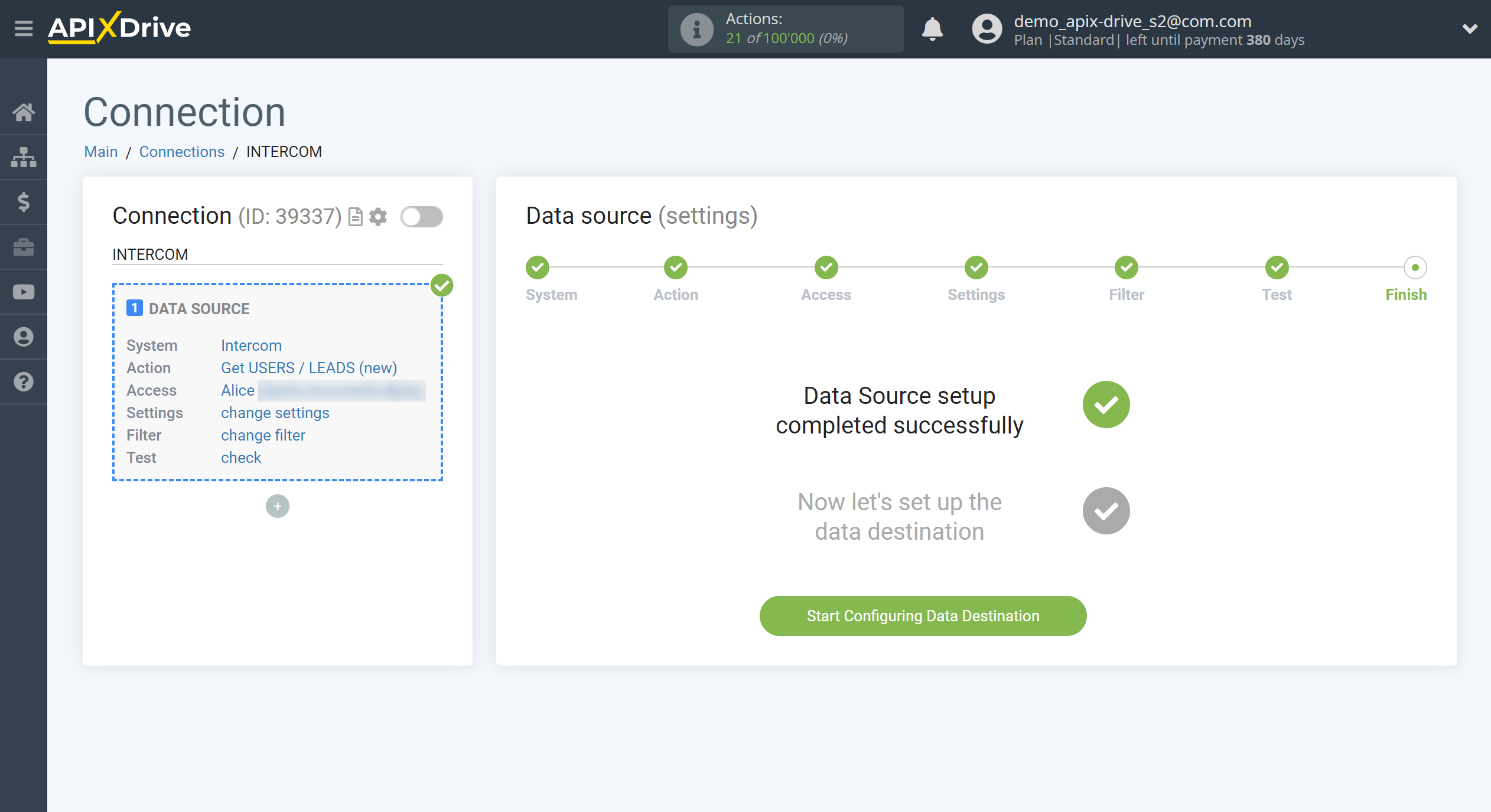 How to Connect Intercom as Data Source | Go to the Data Destination setup How to Connect Intercom as Data Source | Go to the Data Destination setup