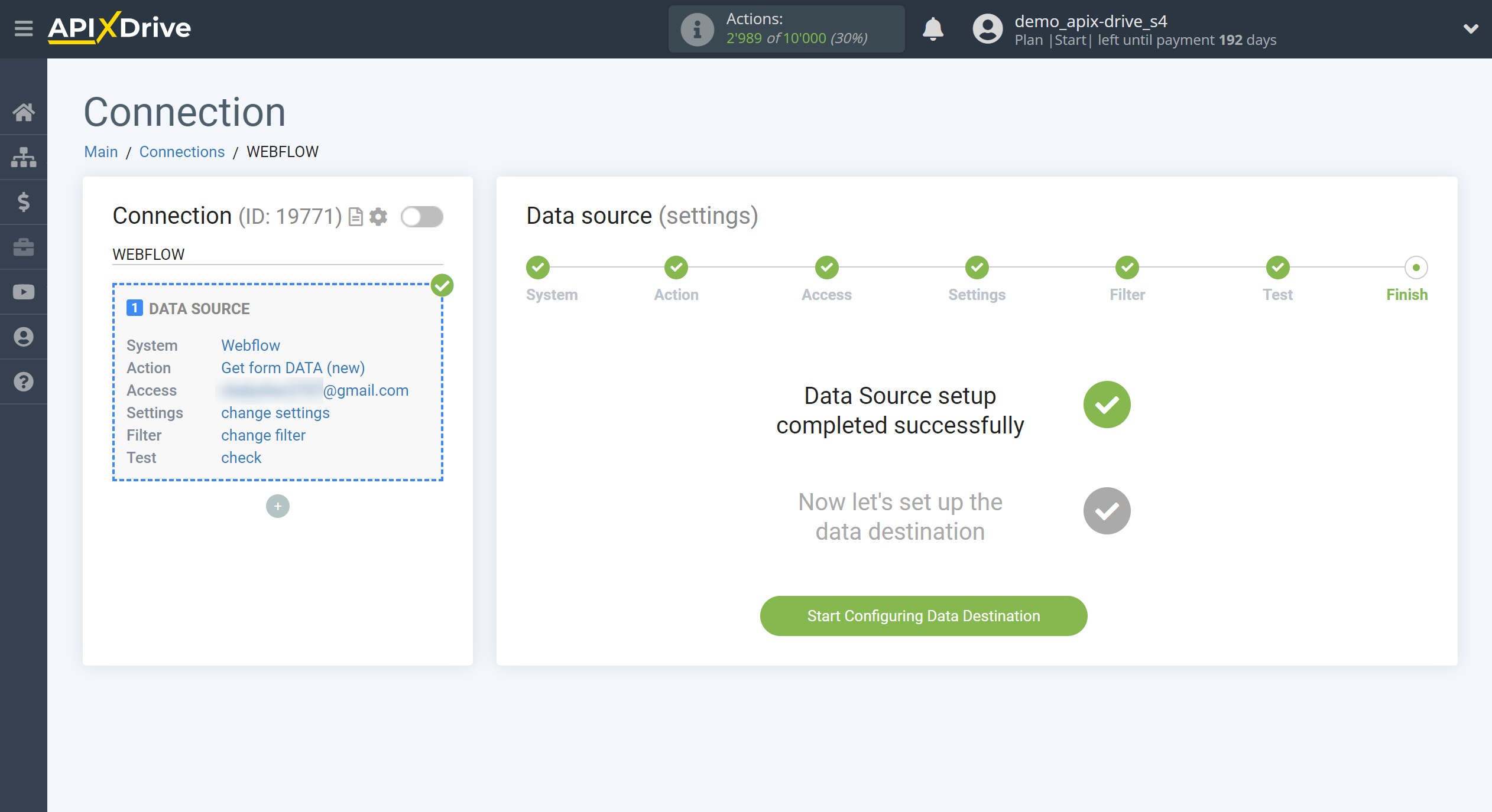 How to Connect Webflow as Data Source | Go to the Data Destination setup How to Connect Webflow as Data Source | Go to the Data Destination setup