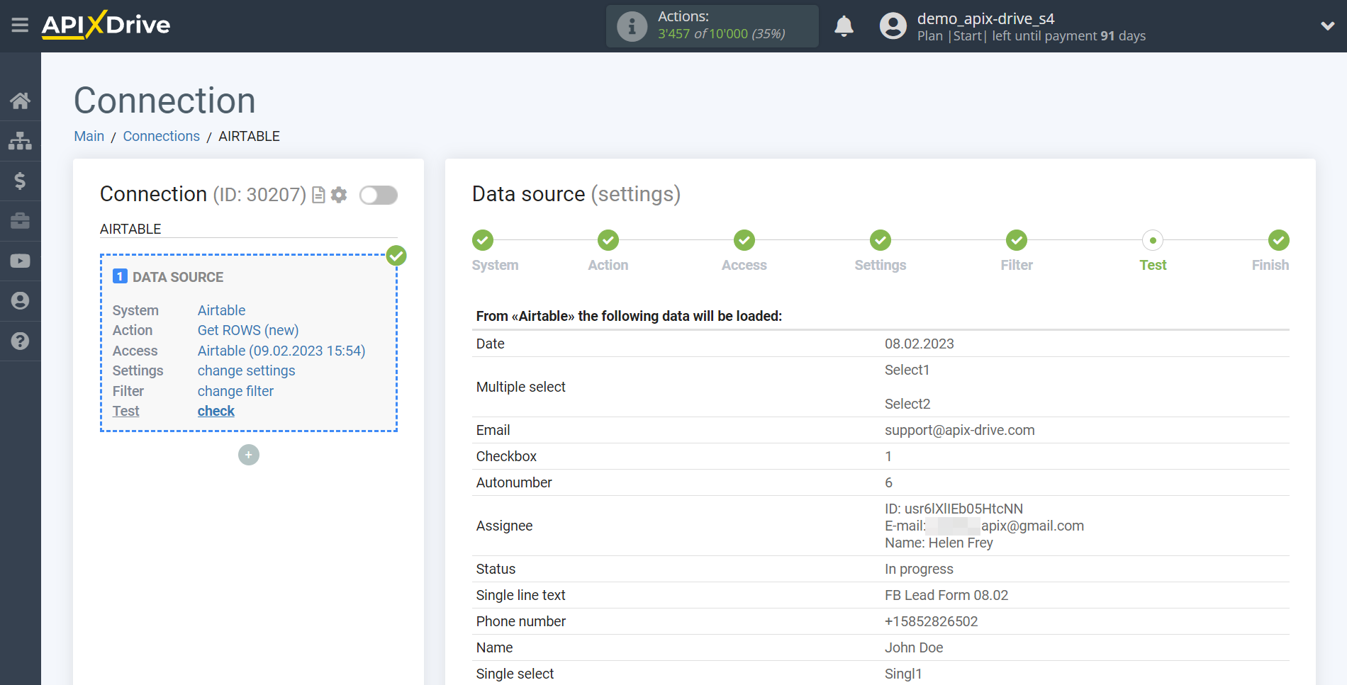 How to Connect AirTable as Data Source | Test data How to Connect AirTable as Data Source | Test data