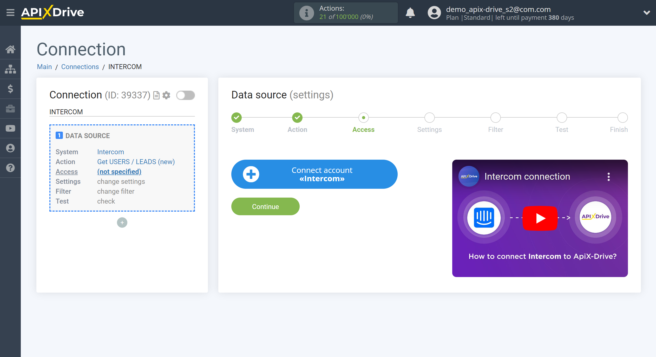 How to Connect Intercom as Data Source | Account connection How to Connect Intercom as Data Source | Account connection